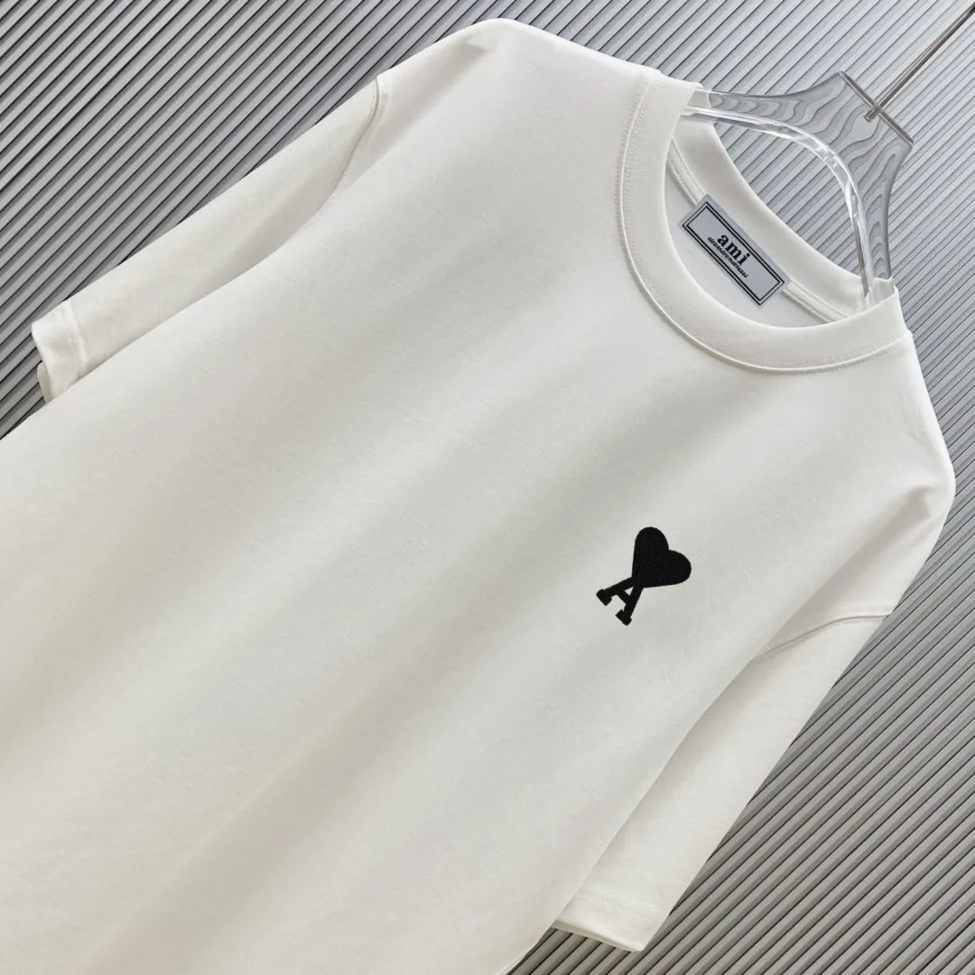 90💰 (Strictly control Quality) Style: A@mi a'mi short-sleeved T-shirt Fabric: 300g double yarn 100% cotton Rib: 320g Sorona 1*1 trendy brand Craftsmanship: Embroidery Color: White Red Floral Gray Blue Size: M-4XL No gender distinction Men and women Same Style